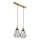 Brilagi - Candeeiro suspenso WOODY BASKET 2xE27/60W/230V carvalho