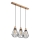 Brilagi - Candeeiro suspenso WOODY BASKET 3xE27/60W/230V carvalho