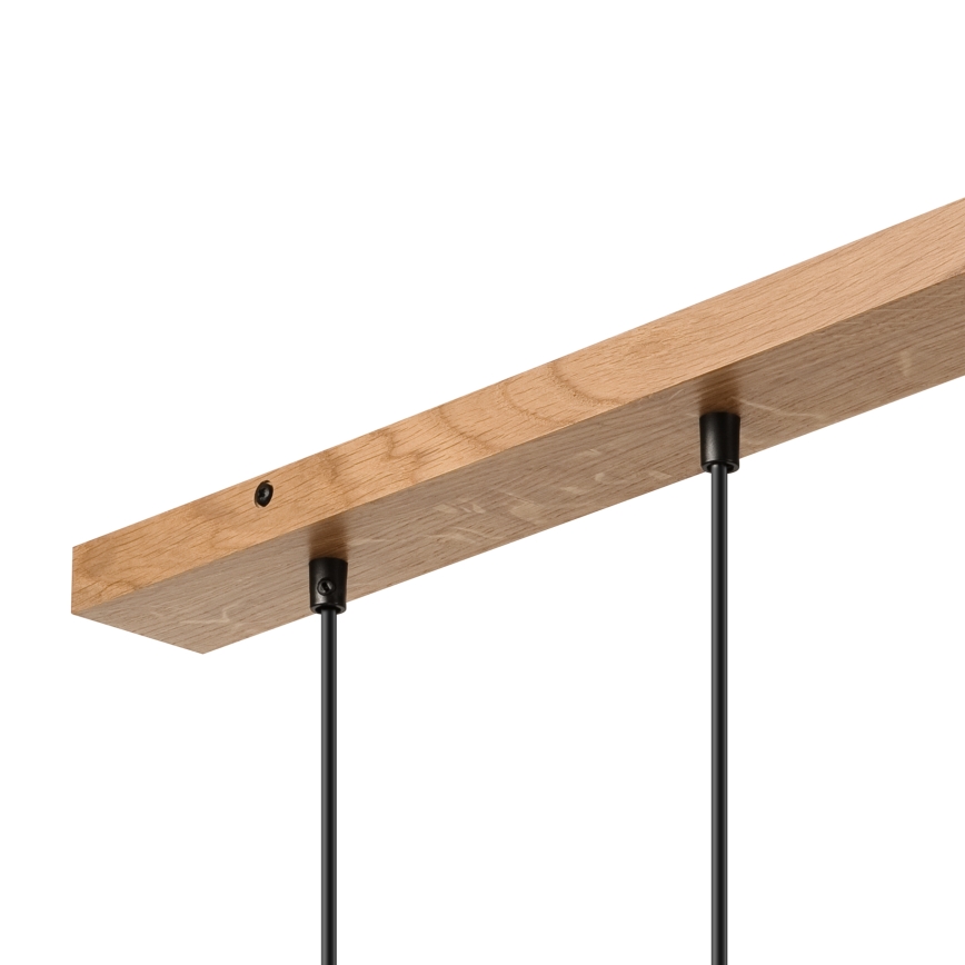 Brilagi - Candeeiro suspenso WOODY BASKET 3xE27/60W/230V carvalho