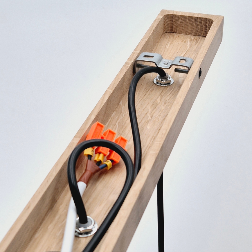 Brilagi - Candeeiro suspenso WOODY BASKET 3xE27/60W/230V carvalho