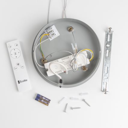 Brilagi - Candelabro suspenso LED com regulação FALCON LED/80W/230V 3000-6500K cinzento + controlo remoto