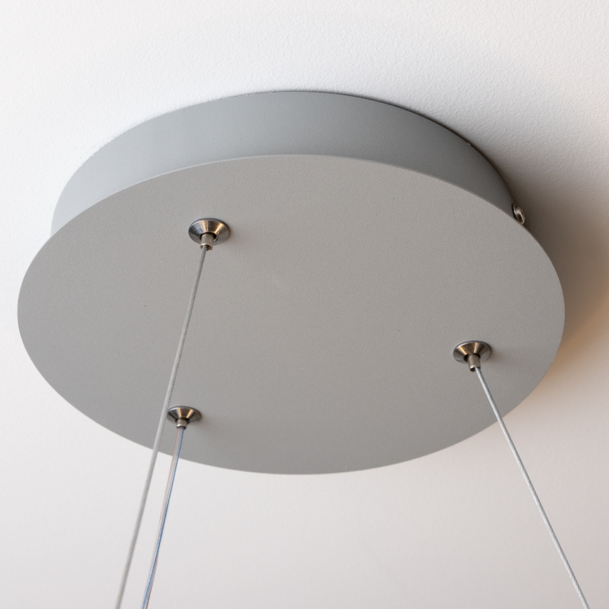 Brilagi - Candelabro suspenso LED com regulação LED FALCON LED/40W/230V 3000-6500K cinzento + controlo remoto