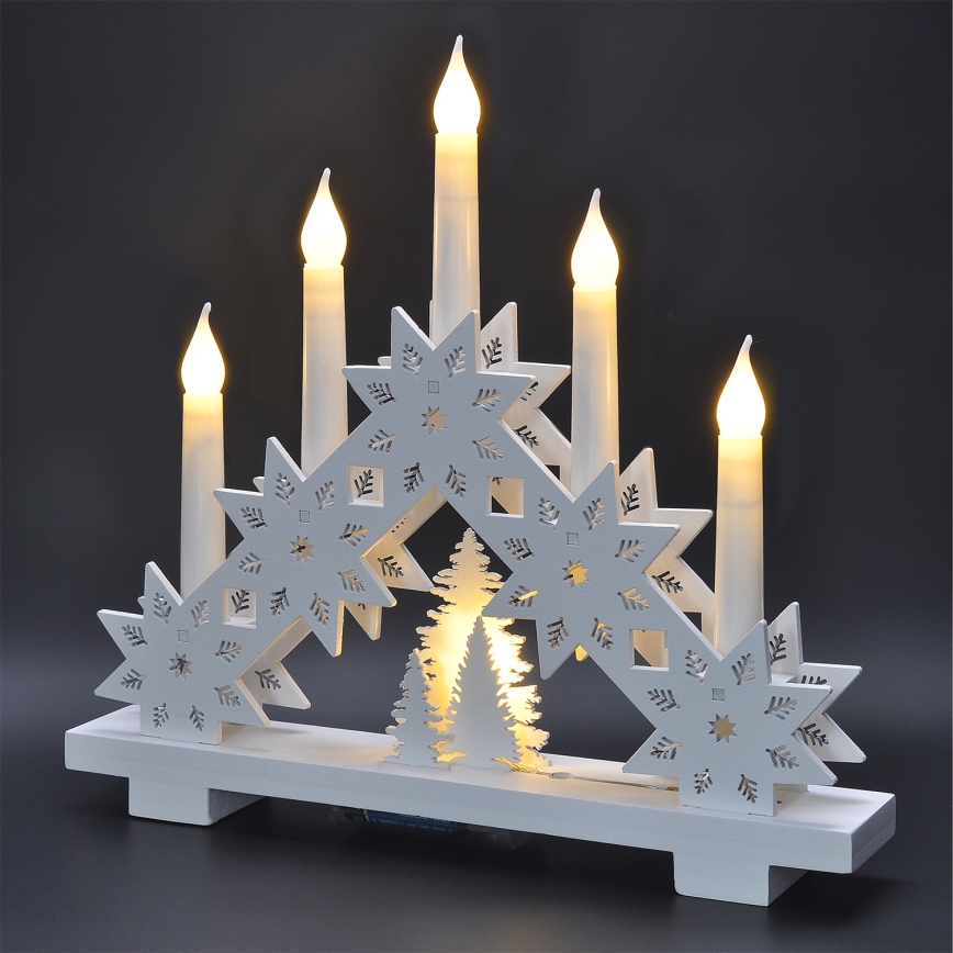 Brilagi - Castiçal de Natal LED 5xLED/2xAA