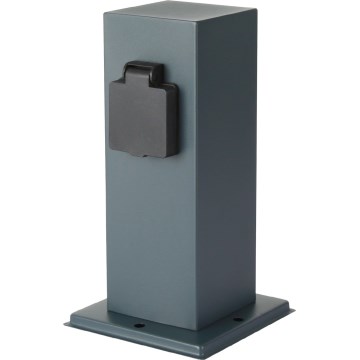 Brilagi - Coluna exterior com tomada PILLAR 1Z SCHUKO 230V IP44 antracite