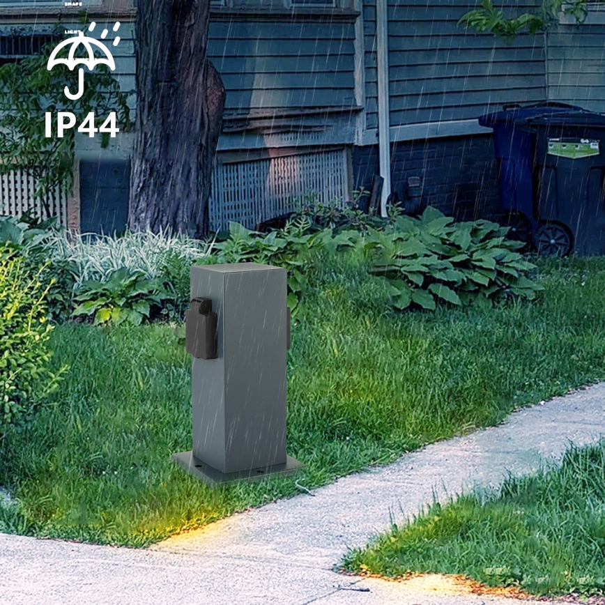 Brilagi - Coluna exterior com tomada PILLAR 1Z SCHUKO 230V IP44 antracite