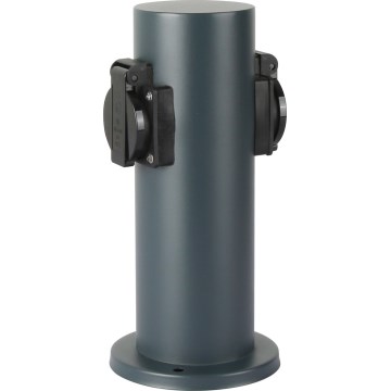 Brilagi - Coluna exterior com tomada PILLAR 2Z SCHUKO 230V IP44 antracite