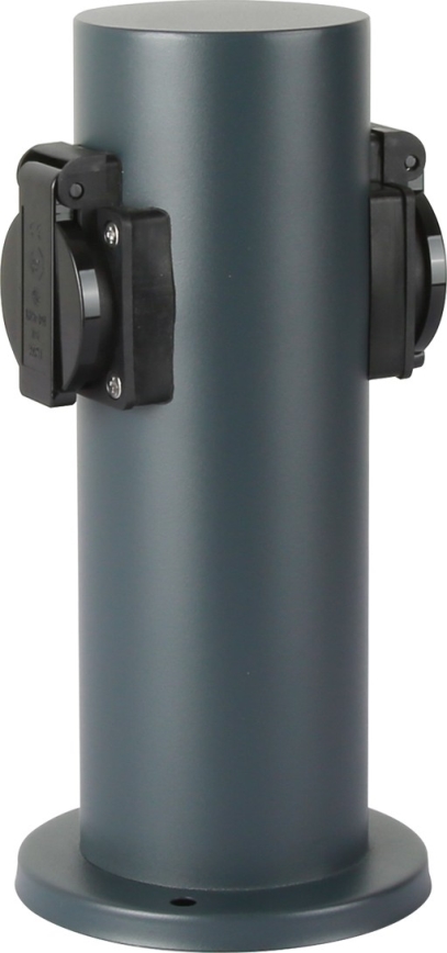 Brilagi - Coluna exterior com tomada PILLAR 2Z SCHUKO 230V IP44 antracite
