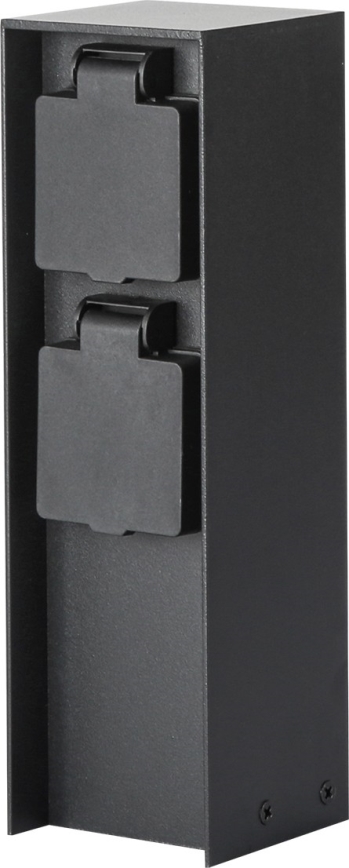 Brilagi - Coluna exterior com tomada PILLAR 2Z SCHUKO 230V IP44 preto