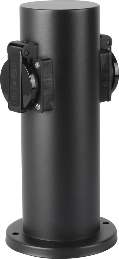 Brilagi - Coluna exterior com tomada PILLAR 2Z SCHUKO 230V IP44 preto