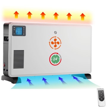 Brilagi - Convector de ar quente 2300W/230V LCD branco + controlo remoto