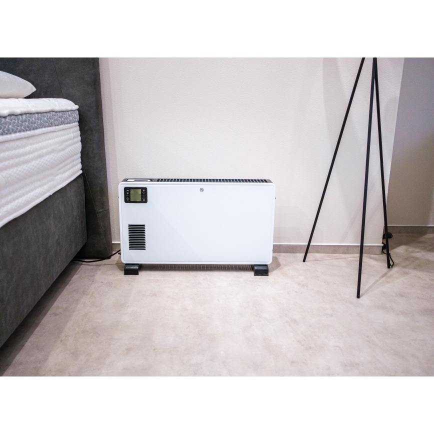Brilagi - Convector de ar quente 2300W/230V LCD branco + controlo remoto