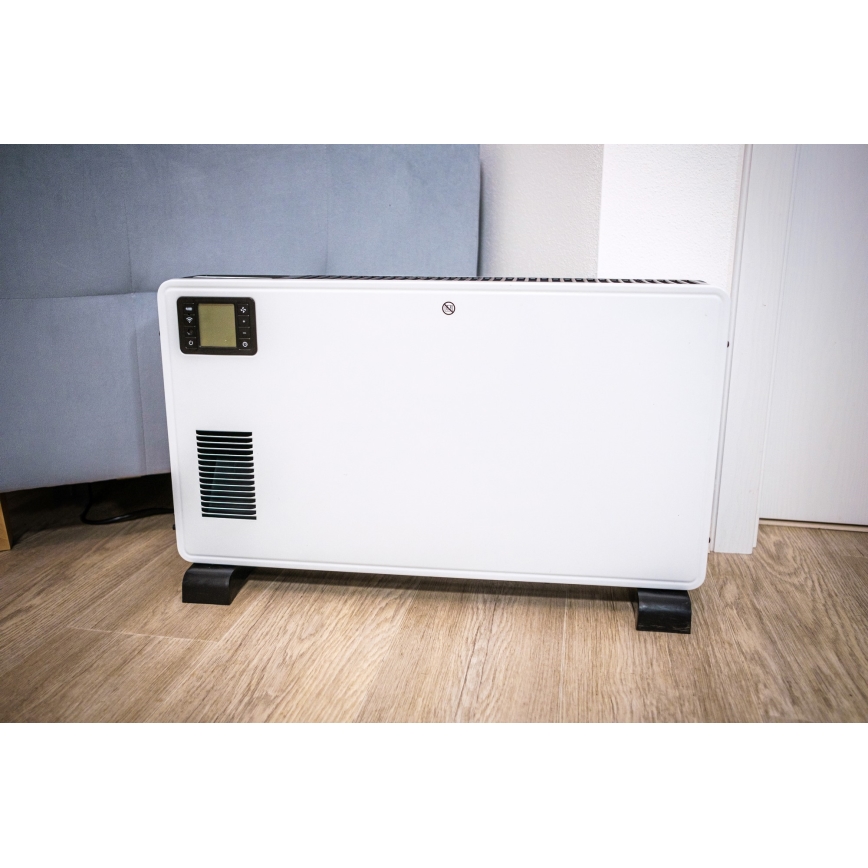 Brilagi - Convector de ar quente 2300W/230V LCD branco + controlo remoto