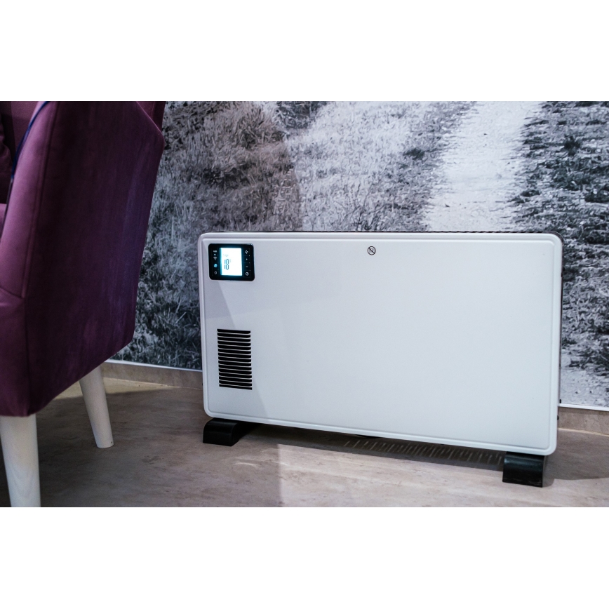 Brilagi - Convector de ar quente 2300W/230V LCD branco + controlo remoto