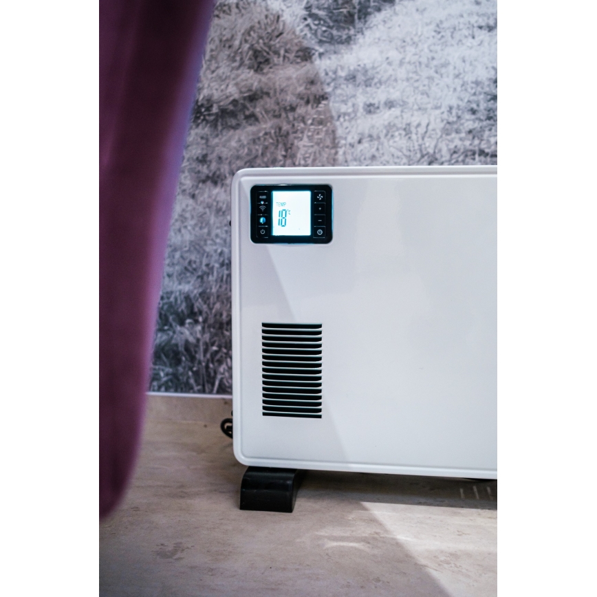 Brilagi - Convector de ar quente 2300W/230V LCD branco + controlo remoto