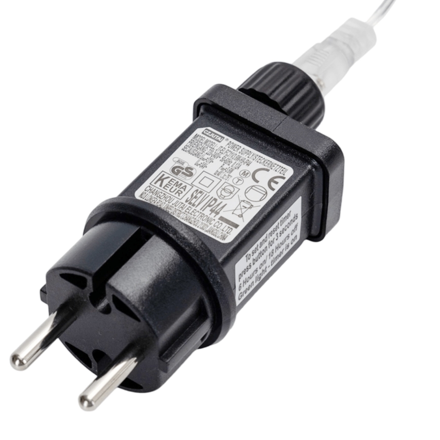 Brilagi - Cordão de luzes de Natal LED para exterior, 200 LEDs, 8 funções, 13 x 0,6 m, IP44, branco quente