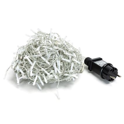 Brilagi - Cordão de luzes de Natal LED para exterior 400xLED/8 funções 23x0,6m IP44 branco frio