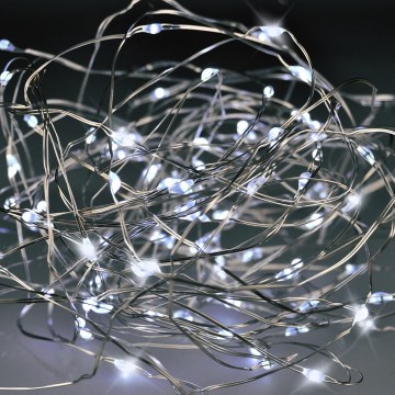 Brilagi - Corrente de Natal LED 100xLED/3xAA 10m branco frio