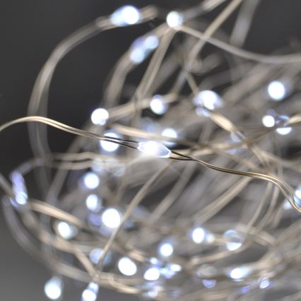 Brilagi - Corrente de Natal LED 100xLED/3xAA 10m branco frio