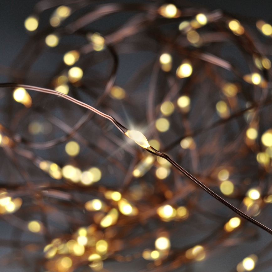 Brilagi - Corrente de Natal LED 100xLED/3xAA 10m branco quente