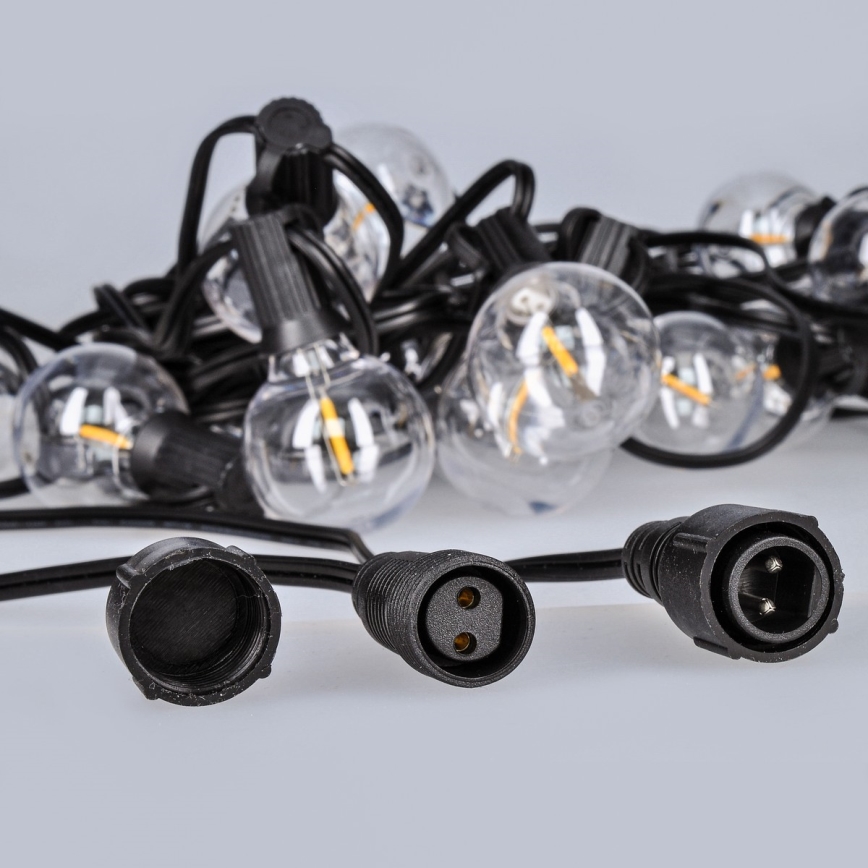 Brilagi - Corrente decorativa exterior LED GRINALDA 25xE12 20m IP44 branco frio