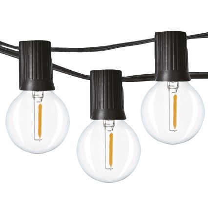 Brilagi - Corrente decorativa exterior LED GRINALDA 25xE12 20m IP44 branco frio