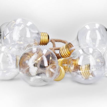 Brilagi - Corrente decorativa LED 10xLED/3xAA 1,8m branco quente