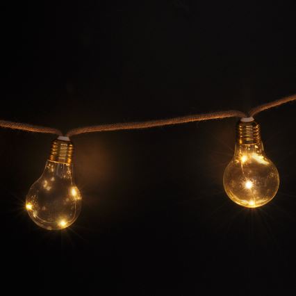 Brilagi - Corrente decorativa LED 10xLED/3xAA 1,8m branco quente