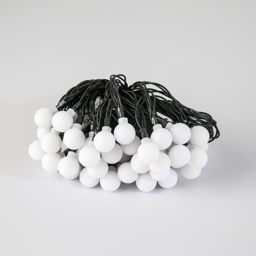 Brilagi - Corrente decorativa solar LED BUBBLE 50xLED/8 funções 7m IP65 branco quente