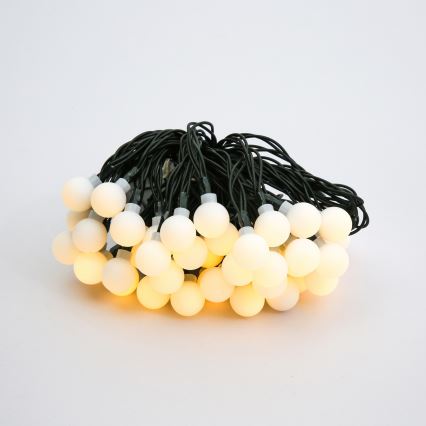 Brilagi - Corrente decorativa solar LED BUBBLE 50xLED/8 funções 7m IP65 branco quente