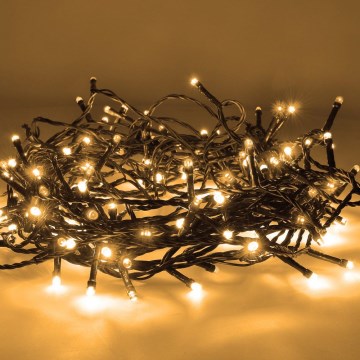 Brilagi - Corrente exterior de Natal LED 100xLED/2 funções 15m IP44 branco quente