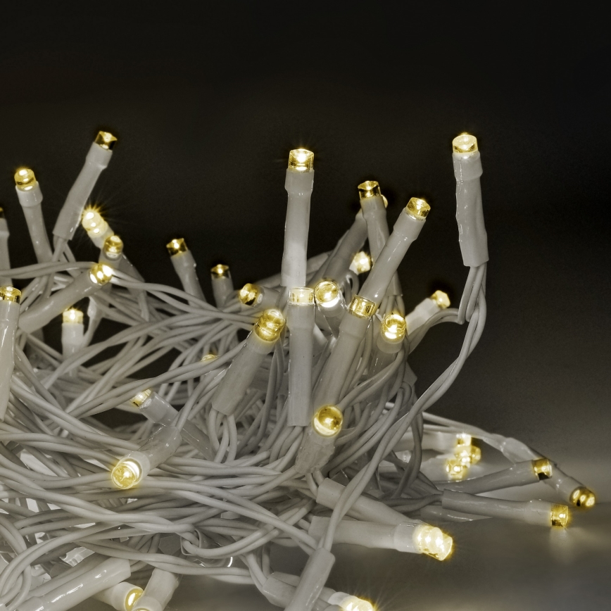 Brilagi - Corrente exterior de Natal LED 120xLED/8 funções/3xAA 9,5m branco IP44 branco quente + comando