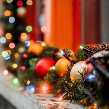 Brilagi - Corrente exterior de Natal LED 200xLED/2 funções 25m IP44 multicolor