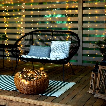 Brilagi - Corrente exterior de Natal LED 500xLED/8 funções 55m IP44 branco quente