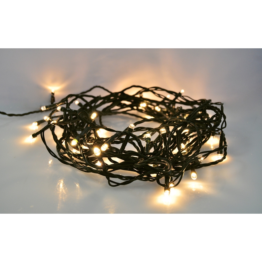 Brilagi - Corrente exterior de Natal LED 500xLED/8 funções 55m IP44 branco quente