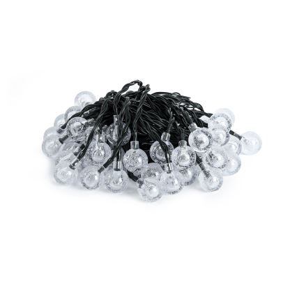 Brilagi - LED Solar corrente decorativa BUBBLE 50xLED/8 funções 7m IP65 branco quente