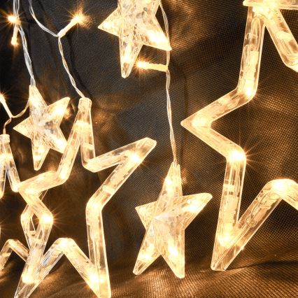 Brilagi - Cortina de Natal LED 77xLED/3xAA/USB 1,8m branco quente