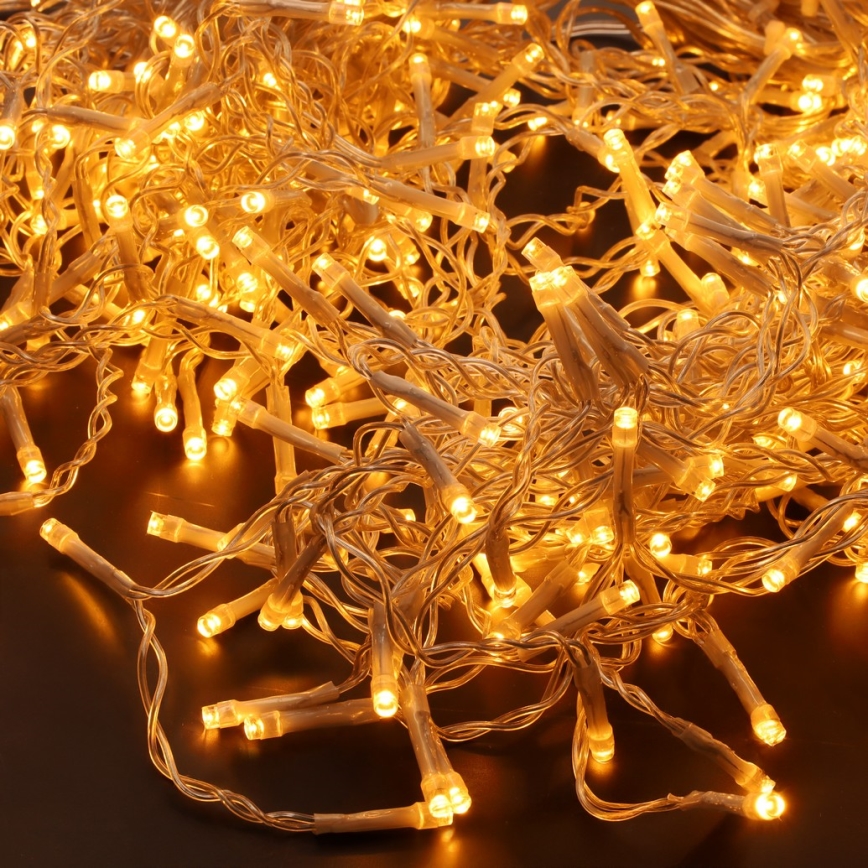 Brilagi - Cortina de Natal LED para Exterior 360 LEDs/8 funções 14 m IP44 branco quente pingentes de gelo