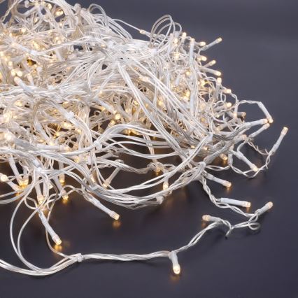 Brilagi - Cortina de Natal LED para Exterior 360 LEDs/8 funções 14 m IP44 branco quente pingentes de gelo