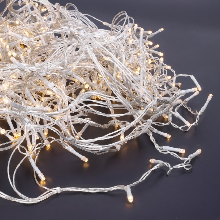 Brilagi - Cortina de Natal LED para Exterior 360 LEDs/8 funções 14 m IP44 branco quente pingentes de gelo