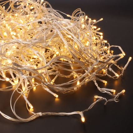 Brilagi - Cortina de Natal LED para Exterior 360 LEDs/8 funções 14 m IP44 branco quente pingentes de gelo