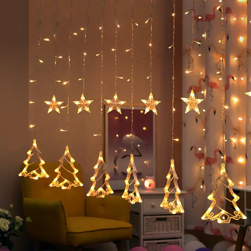 Brilagi - Cortina exterior de Natal LED 138xLED/8 funções 5m IP44 branco quente