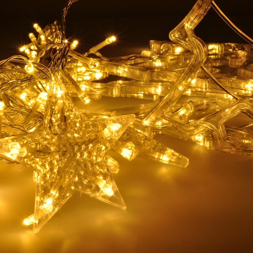 Brilagi - Cortina exterior de Natal LED 138xLED/8 funções 5m IP44 branco quente