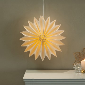 Brilagi - Decoração de Natal LED/2xAA 32 cm, Floco de Neve