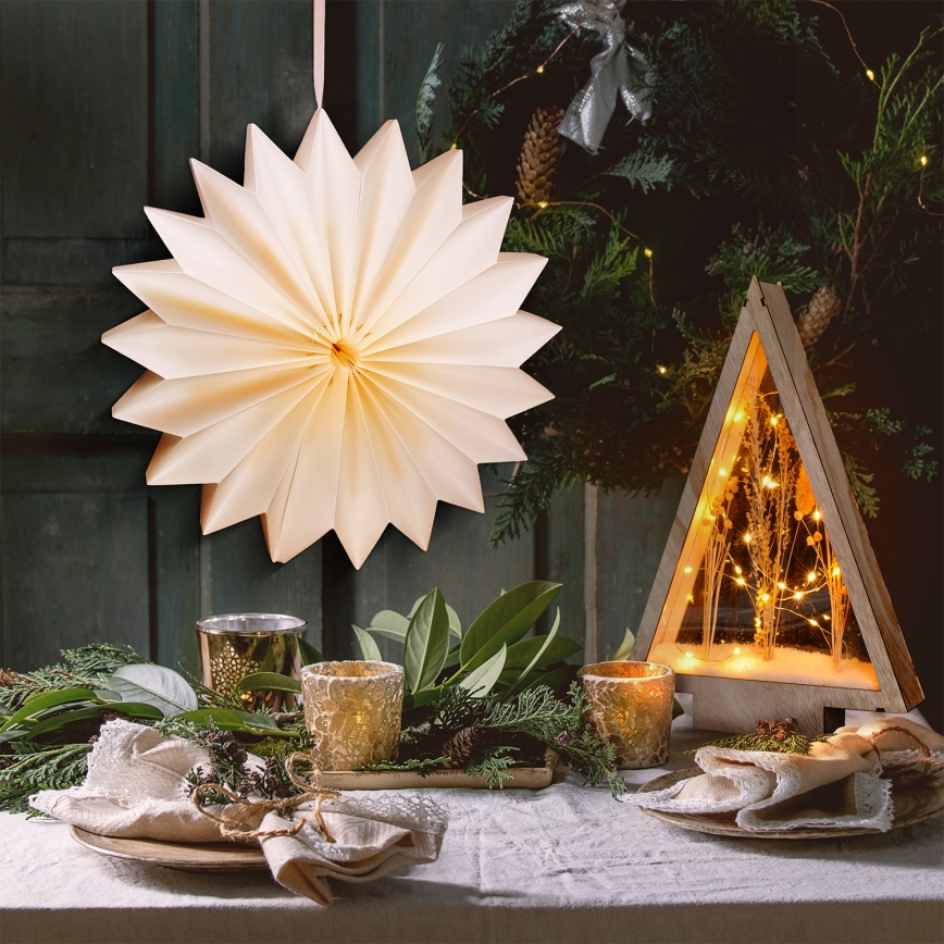 Brilagi - Decoração de Natal LED/2xAA 32 cm, Floco de Neve