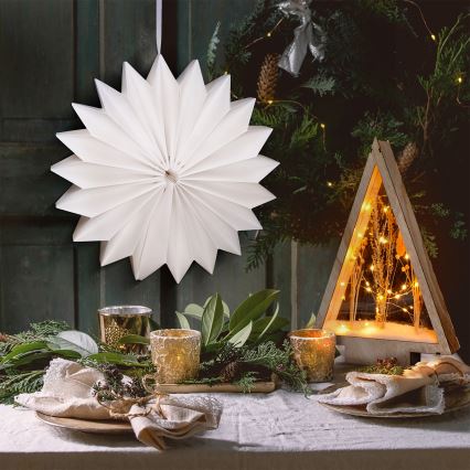 Brilagi - Decoração de Natal LED/2xAA 32 cm, Floco de Neve