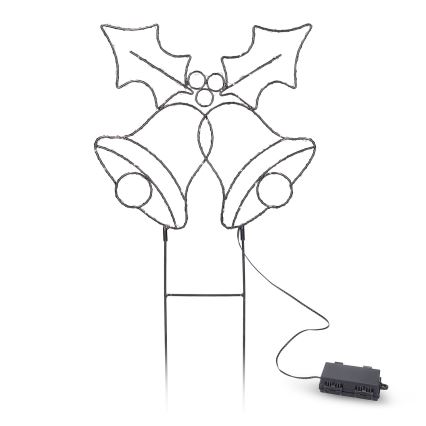 Brilagi - Decoração de Natal LED/3xAA IP44 sininhos
