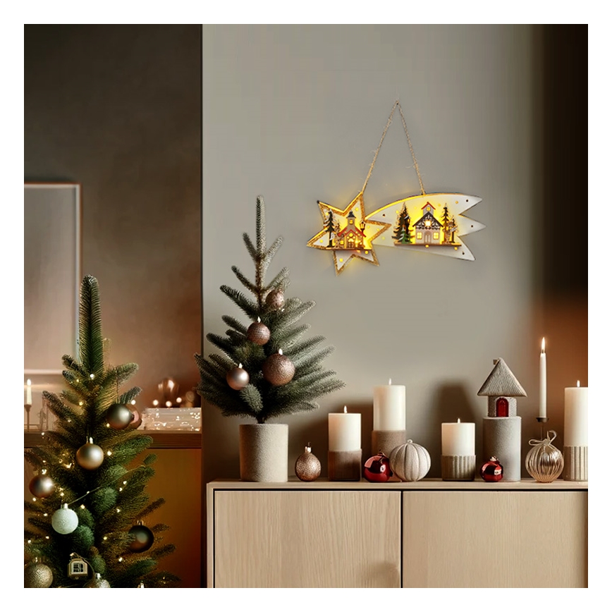 Brilagi - Decoração de Natal LED LED/2xAA cometa