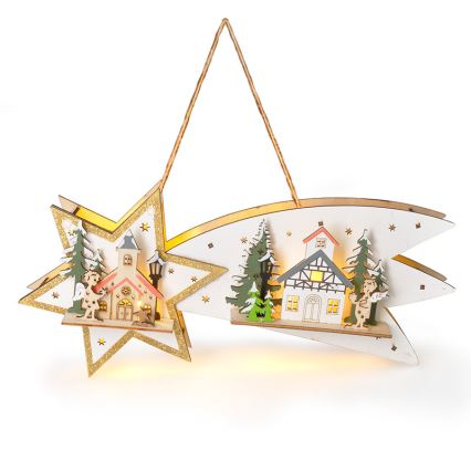 Brilagi - Decoração de Natal LED LED/2xAA cometa