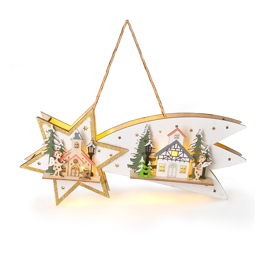 Brilagi - Decoração de Natal LED LED/2xAA cometa
