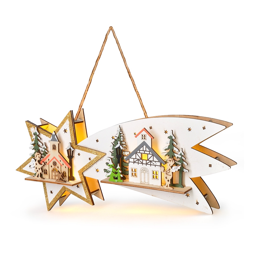Brilagi - Decoração de Natal LED LED/2xAA cometa